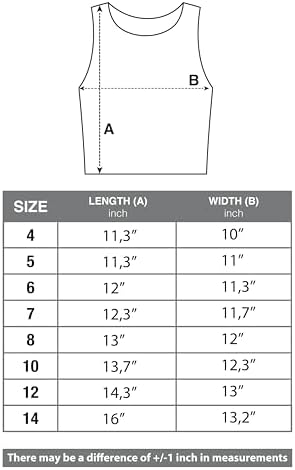 Lilax Girls' Double Lined Sleeveless Basic Crop Tank Top