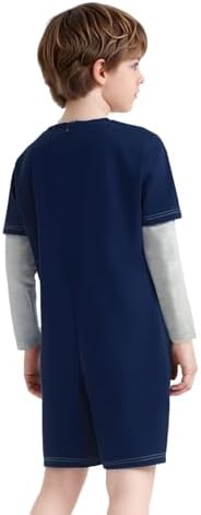 Linyuir Kids Special Needs Adaptive Clothing Autism Sensory Long Sleeve Jumpsuit Anti-Strip Back-Zip Lightweight Romper