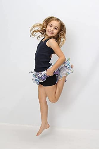 Listers Schoolwear Girls Dance Modesty Shorts 100% Cotton Breathable And Safety Dress Short Kids Stretchy Dancing Bike Pants Cycling Shorts For Girls Size 4-16 Years Black
