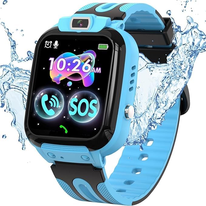 LITEYPP Smart Watch Answer/Make Calls Kids Smart Watch Connected GPS Phone for Boys and Girls with Calling SOS Camera Music Player Alarm Video Birthday Gifts for Kids