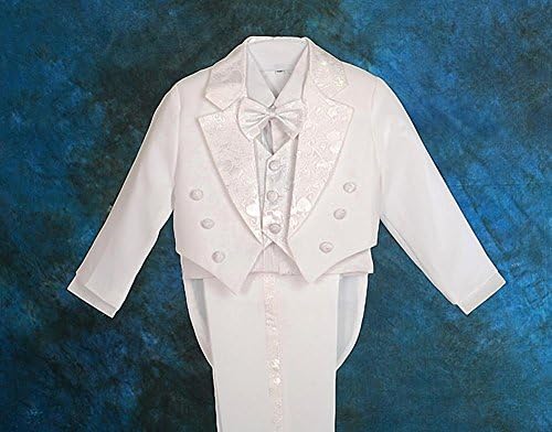 Lito Angels Baby Little Boys Tuxedo Wedding Suits & Blazers Page Boy Formal Outfit 5 Pieces Set With Cummerbund Or Waistcoat