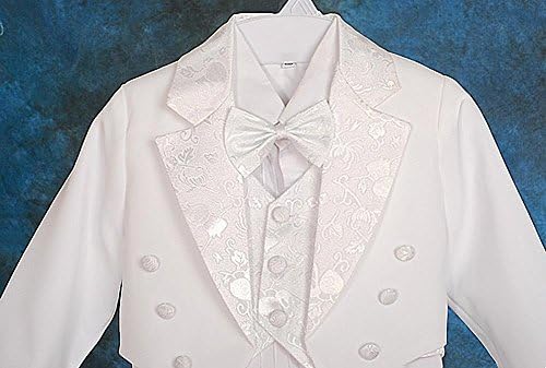 Lito Angels Baby Little Boys Tuxedo Wedding Suits & Blazers Page Boy Formal Outfit 5 Pieces Set With Cummerbund Or Waistcoat
