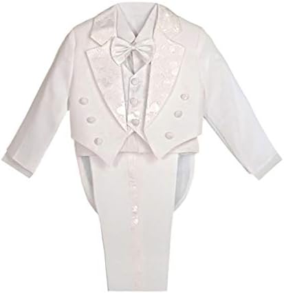 Lito Angels Baby Little Boys Tuxedo Wedding Suits & Blazers Page Boy Formal Outfit 5 Pieces Set with Cummerbund or Waistcoat