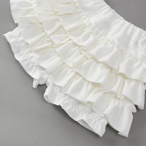 Little Girls Pleated Skirt With Shorts Kids Athletic A-Line Skirt High Waisted Ruffles Cute Tiered Mini Short Skirts