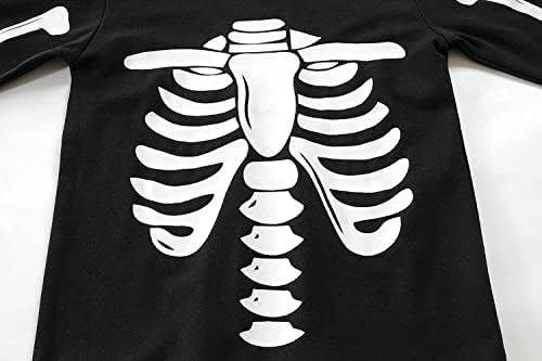 Little Hand Boys Pyjamas Set Skeleton Glow In The Dark Cotton Pjs Kids Sleepwear Halloween Outfits Toddler Clothes Age 1-7 Years