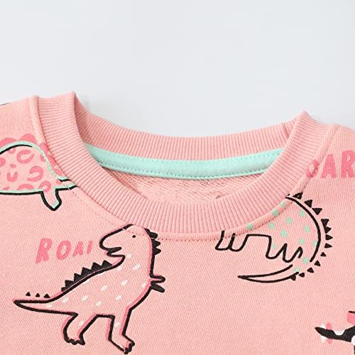 Little Hand Girls Jumpers Unicorn Cotton Crew Long Sleeved Toddler Casual Sweatshirt Top Kids Clothes Child Pullover Age 1-7 Year