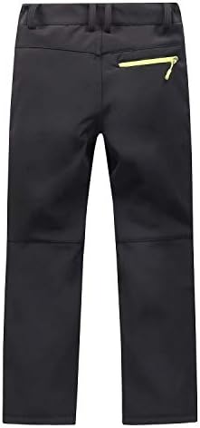 LNFINTDO Kids Waterproof Trousers Boys Girls Walking Trouser With Fleece Lined Winter Thermal Softshell Pants For Outdoor Skiing Hiking