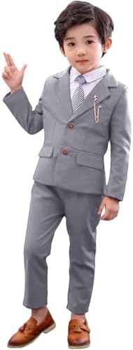 LOLANTA 2 Piece Boys Suits Set Kids Blazer & Trousers Leisurewear Or Wedding Party Pageboy Outfit For 2-13 Years