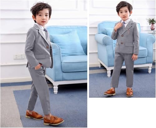LOLANTA 2 Piece Boys Suits Set Kids Blazer & Trousers Leisurewear Or Wedding Party Pageboy Outfit For 2-13 Years
