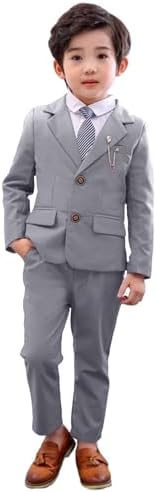LOLANTA 2 Piece Boys Suits Set Kids Blazer & Trousers Leisurewear or Wedding Party Pageboy Outfit for 2-13 Years