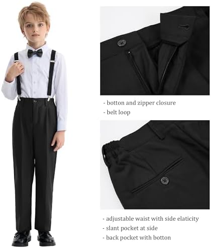 LOLANTA Boys Suits Tuxedo Formal Blazer Page Boy Suit Slim Fit For Wedding Party
