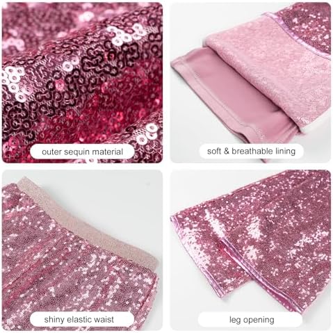 LOLANTA Girls Sequin Pants Sparkly Disco Flare Trousers Party Hip Hop Dancewear