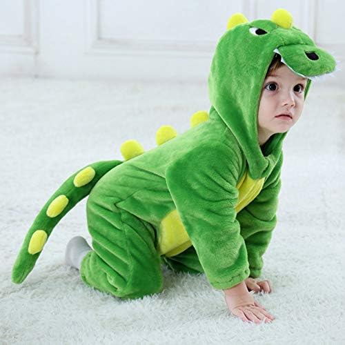LOLANTA Unisex Baby Dinosaur Dragon Costume Toddler One-Piece Hooded Animal Fancy Dress Romper
