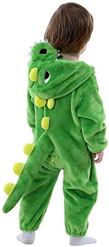 LOLANTA Unisex Baby Dinosaur Dragon Costume Toddler One-Piece Hooded Animal Fancy Dress Romper