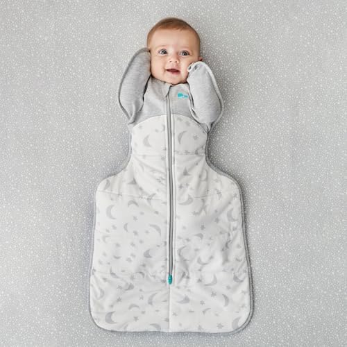 Love To Dream Swaddle Up Newborn 2.2-3.8 Kg White Snug Fit Supports Good Sleep 3.5 Tog Suitable For Colder Temperature (14-16°C) Machine Washable & Double Zip For Easy Nappy Change