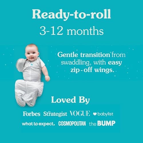 Love To Dream Swaddle Up Transition Swaddle Patented Zip-Off Wings Help Baby Transition From Being Swaddled To Arms Free When Showing Signs Of Rolling Suitable For All Seasons 6-8.5 Kg Mini Cloud