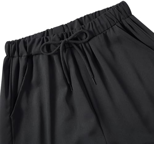 Loveternal Girls Boys Cargo Trousers Kids Elastic Waist Trekking Camping Jogging Pants With 4 Pockets Outdoor Travel Leisure Stretch Fit 9-14 Years