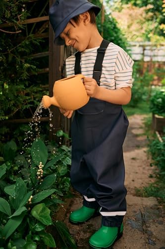 LOVRAIN Waterproof Dungarees For Kids Children Toddlers Windproof Rain Trousers Water-Resistant Overalls 1-9 Years