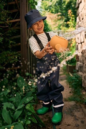 LOVRAIN Waterproof Dungarees For Kids Children Toddlers Windproof Rain Trousers Water-Resistant Overalls 1-9 Years