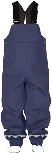 LOVRAIN Waterproof Dungarees for Kids Children Toddlers Windproof Rain Trousers Water-Resistant Overalls 1-9 Years