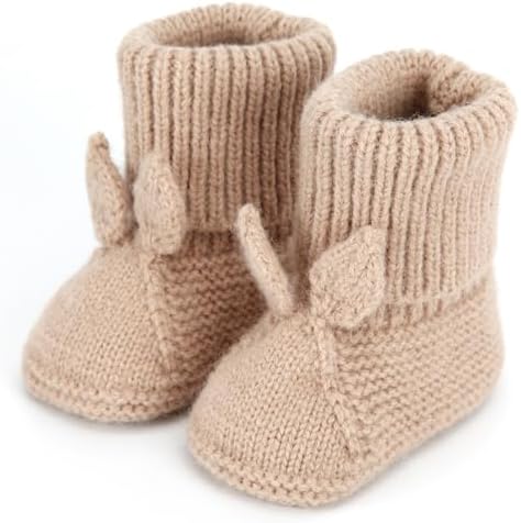 Loyfoky Baby Booties Newborn Babe First Walkers Knit Boots Warm Knit Crib Shoes Crochet Soft Infant Sock for Boy Girl