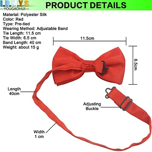 LRMYS Kids One Size Pre-Tied Bow Tie Solid Color Adjustable Silk Neck Bowties For Baby Toddler Birthday Wedding Formal Party Banquet Prom Ball Fancy Dress