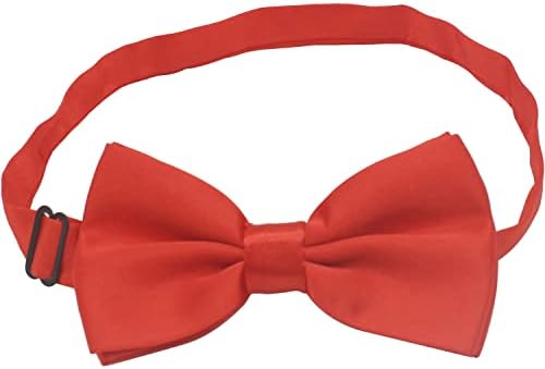 LRMYS Kids One Size Pre-Tied Bow Tie Solid Color Adjustable Silk Neck Bowties for Baby Toddler Birthday Wedding Formal Party Banquet Prom Ball Fancy Dress