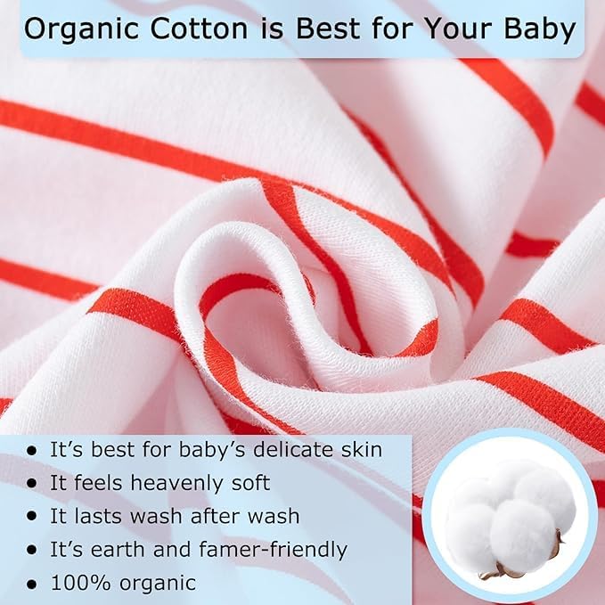 Lullaby Layers Unisex Baby Sleepsuits 2 Pack – I Love Mummy & Daddy Cotton Footed Rompers – Newborn To 24 Months Baby Bodysuits For Boys And Girls