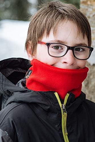 Lupa Kids Handmade Double-Layer Fleece Neck Warmer - Kids Neck Warmer For Boys & Girls - Fleece Neck Gaiter For Winter