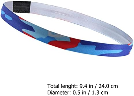 Lurrose Sports Headband 4pcs Elastic Headbands Silicone Exercise Hair Band Thin Workout Sweatband Athletic Headwrap For Exercise Fitness Running Daily Mixed Colors Sweat Headband