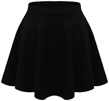 LUXE DIVA Girls Skater Skirt Flared High Waisted Flippy Stretch Mini Tutu Fancy School Skirts 5-14 Years