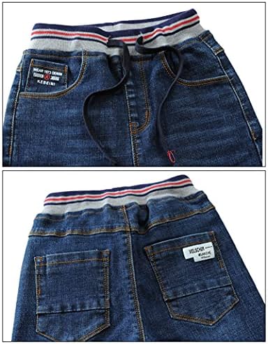 Maeau Boys' Jeans Casual Elastic Waist Washed Denim Trousers Jeans Age 3-14 Years