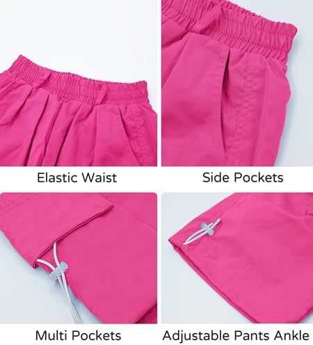 Maeau Girls Baggy Cargo Trousers Hip Hop Dance Bottoms Kid Y2K Vintage Joggers Athletic Sweatpants Loose School Pant For 3-16 Years