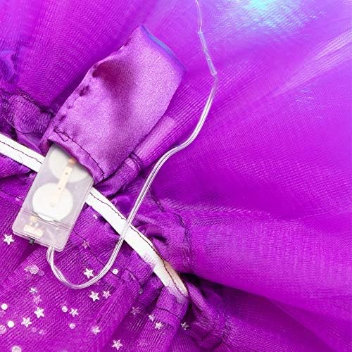 Magic Light Princess LED Dancing Skirt Luminous Christmas Party Stage Tulle Ballet Girl Girls Rainbow Tutu Shiny Skirts Outfit Layered Ballet Tulle Sparkling Skirt For Girl