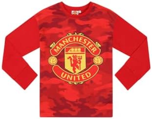 Manchester United Boys Football Club Red Camouflage Long Pyjama Set