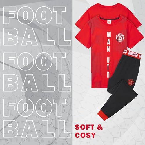 Manchester United F.C. Boys Pyjamas Set Comfy 2 Piece Nightwear Set Boys Gifts