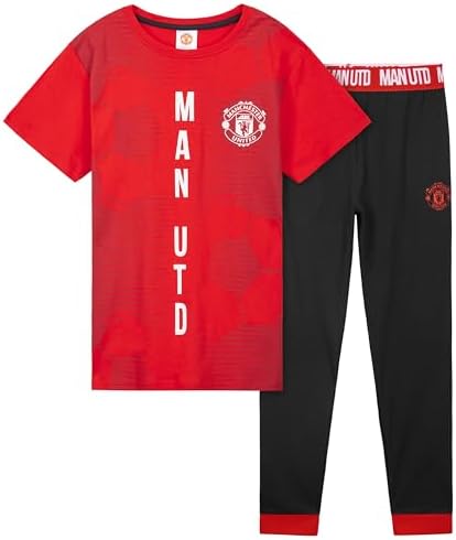 Manchester United F.C. Boys Pyjamas Set Comfy 2 Piece Nightwear Set Boys Gifts