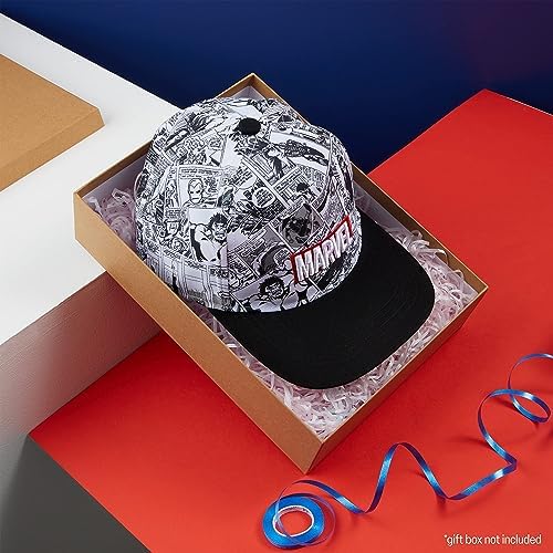 Marvel Baseball Cap For Boys Teenagers Peaked Sun Hat Kids Lightweight Summer Sun Hat Holiday Sports Travel Essentials Black/White