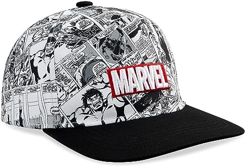 Marvel Baseball Cap for Boys Teenagers Peaked Sun Hat Kids Lightweight Summer Sun Hat Holiday Sports Travel Essentials Black/White