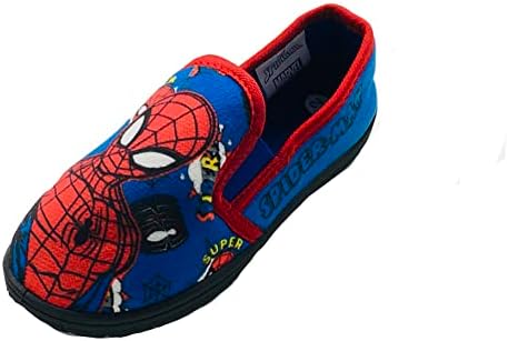 Marvel Boys Spiderman Slippers Blue Size 8-2