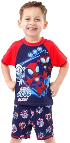 Marvel Boys Spiderman Swimming Costume Spidey And His Amazing Friends Two Piece Boys Swimsuit Ages 18 Months To 8 Years