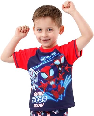 Marvel Boys Spiderman Swimming Costume Spidey And His Amazing Friends Two Piece Boys Swimsuit Ages 18 Months To 8 Years