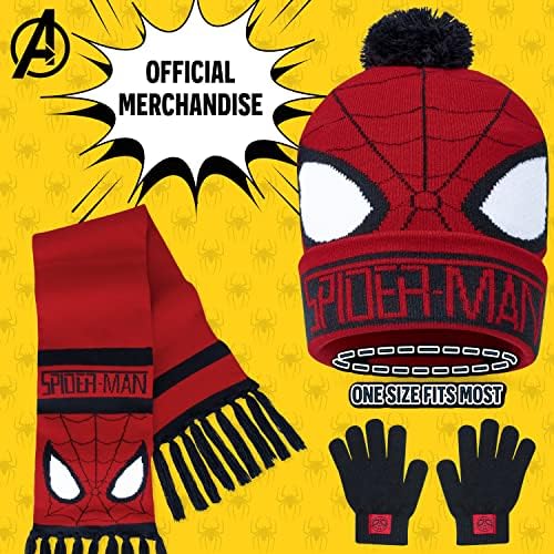 Marvel Boys Winter Accessories Set Cosy For School Travel - Gifts For Boys