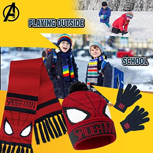 Marvel Boys Winter Accessories Set Cosy For School Travel - Gifts For Boys