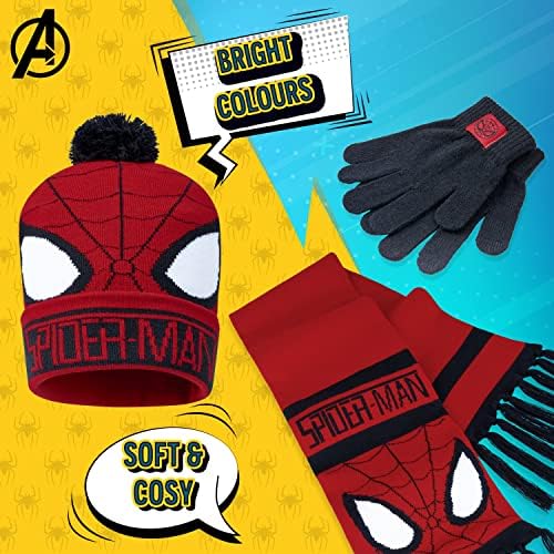 Marvel Boys Winter Accessories Set Cosy For School Travel - Gifts For Boys