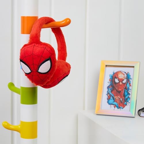 Marvel Spiderman Boys Fluffy Earmuffs Winter Ear Warmers - Gifts For Boys