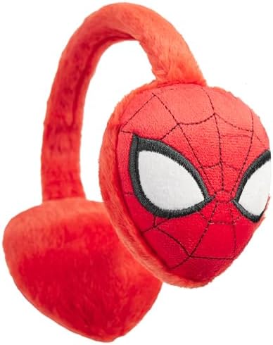 Marvel Spiderman Boys Fluffy Earmuffs Winter Ear Warmers - Gifts for Boys