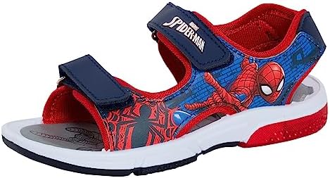 Marvel Spiderman Boys Lightweight Open Toe Easy Fix Sports Sandals Red