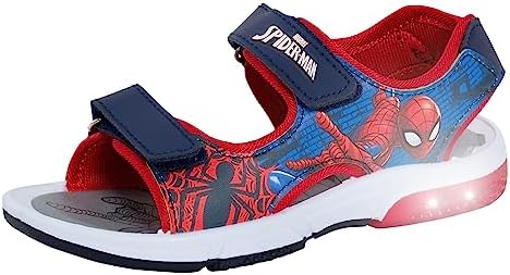 Marvel Spiderman Boys Lightweight Open Toe Easy Fix Sports Sandals Red