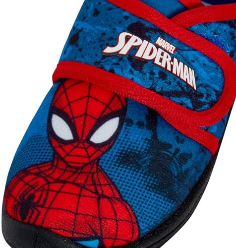 Marvel Spiderman Boys Slippers For Kids Easy Fasten Slipper Booties House Shoes Mules